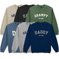 Embroidered Personalised Adults Sweatshirt Custom Name Est. Year New Dad Grandpa Gift