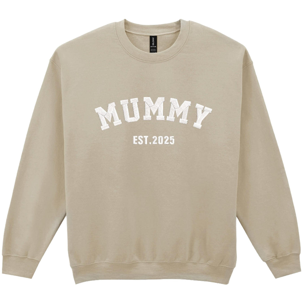 Embroidered Personalised Adults Sweatshirt Custom Name Est. Year New Mum Mummy Gift