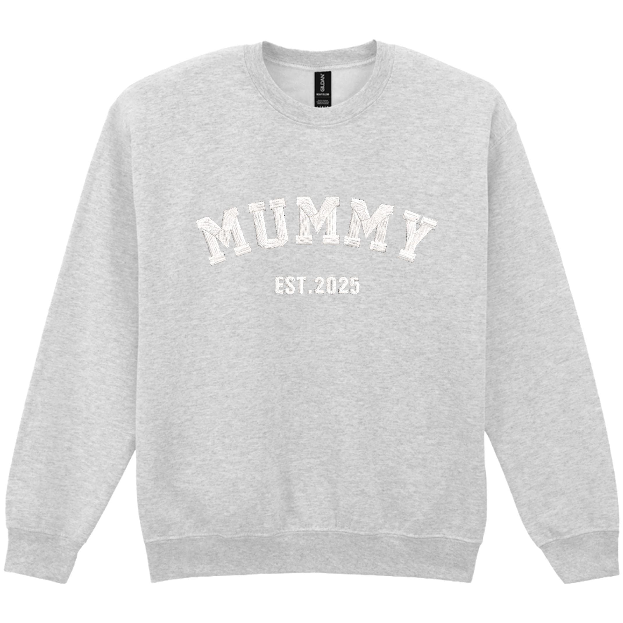 Embroidered Personalised Adults Sweatshirt Custom Name Est. Year New Mum Mummy Gift