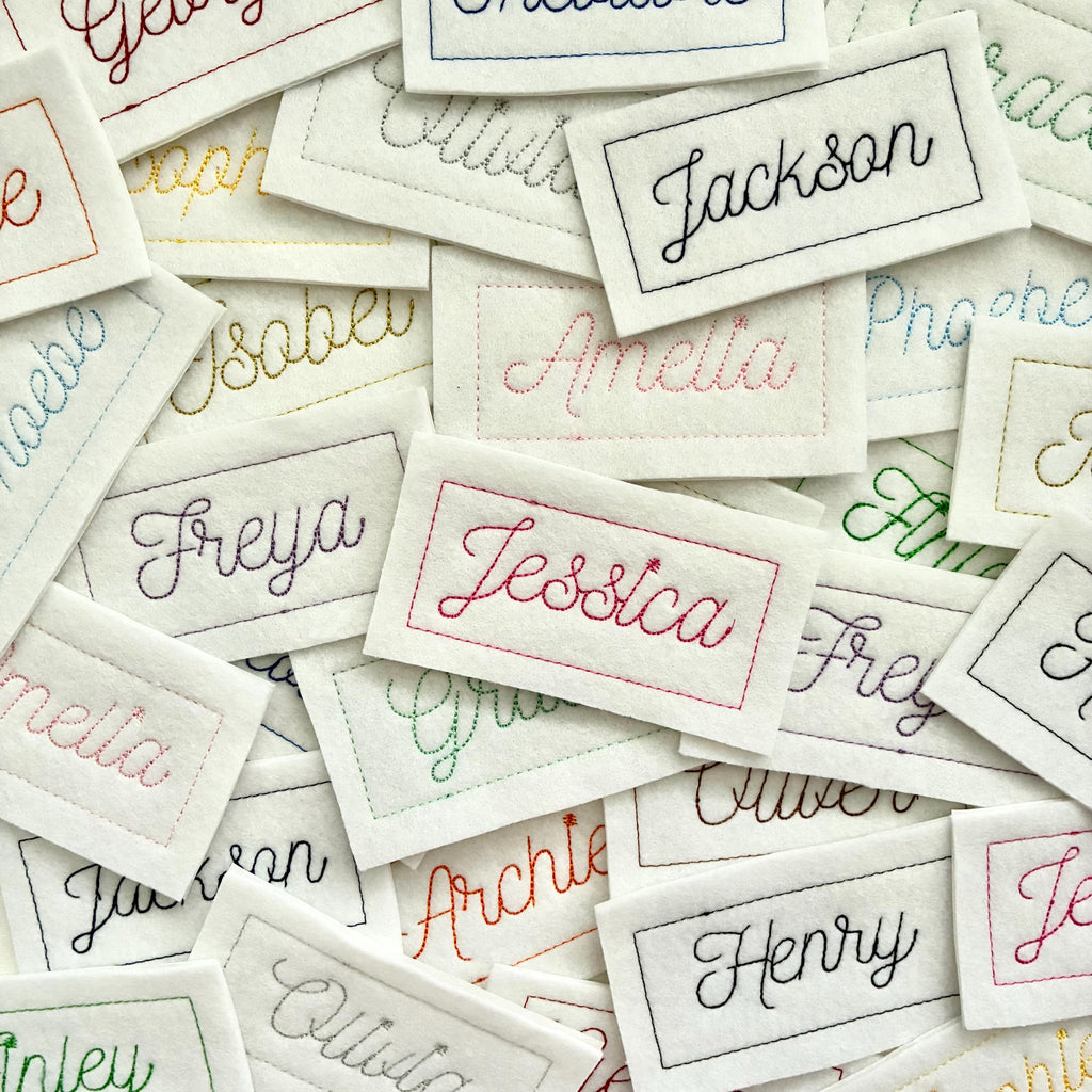 Personalised Embroidered Name Patch Iron On & Sew On Custom Text Badge (P7)