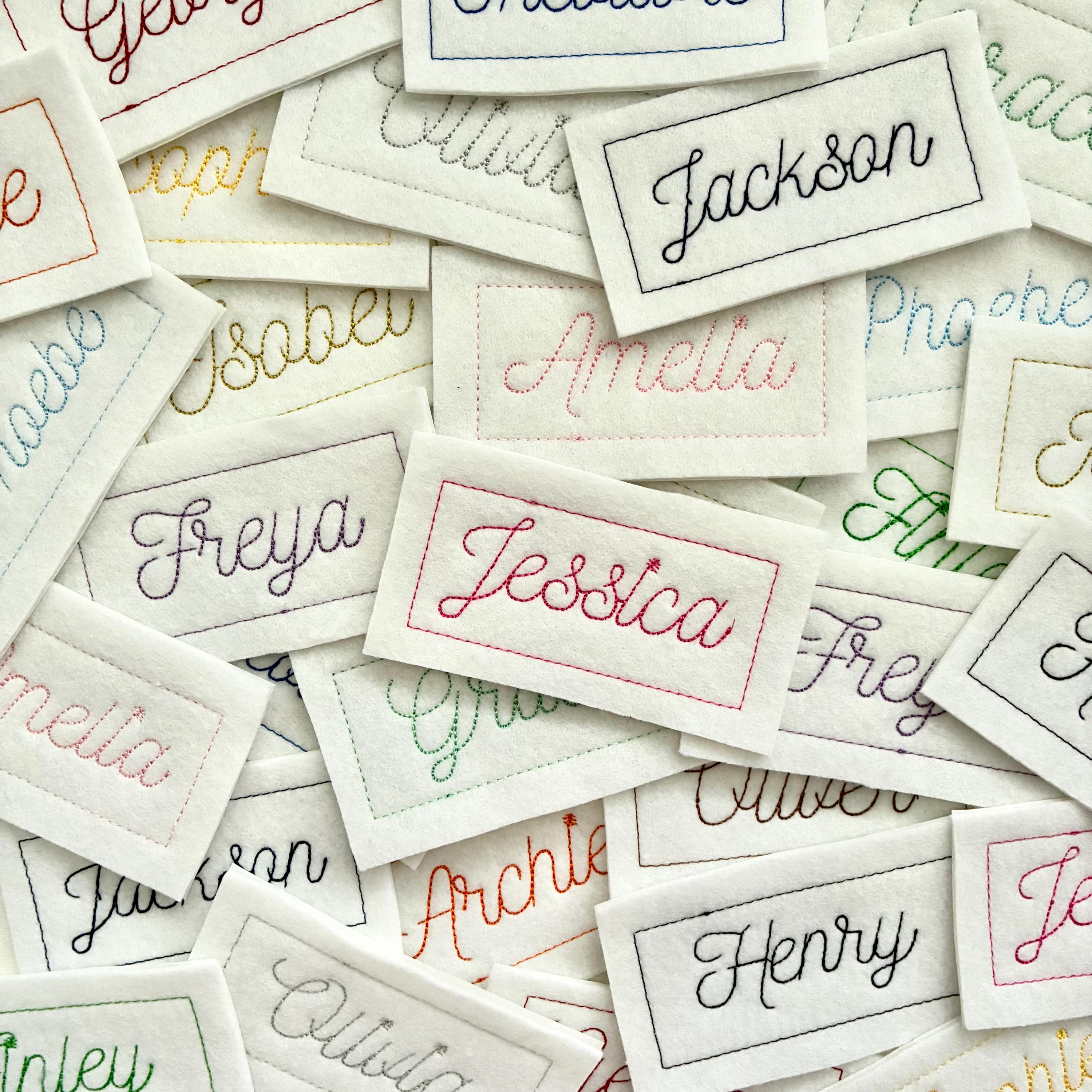 Personalised Embroidered Name Patch Iron On & Sew On Custom Text Badge (P7)