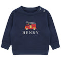 Embroidered Fire Engine Truck Personalised Name Boys Sustainable Sweatshirt Baby & Toddler Custom Jumper Gift