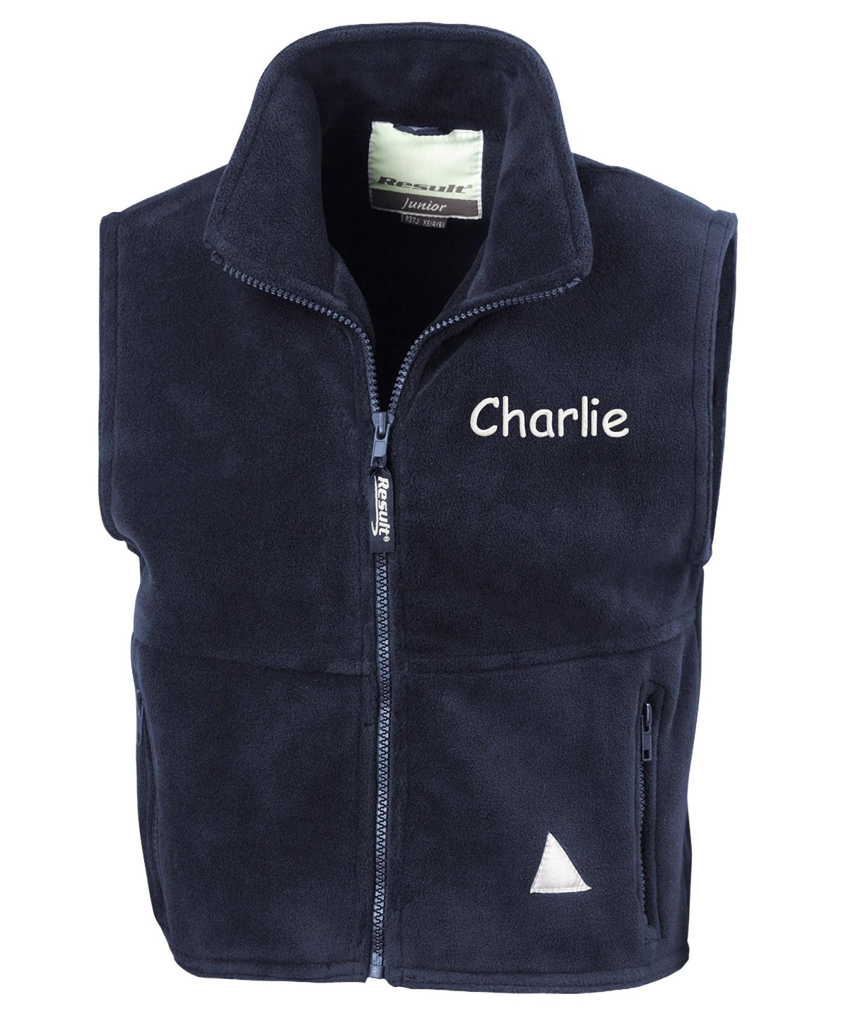 Embroidered Personalised Name Kids Fleece Bodywarmer Childrens Jacket Custom Text School Coat