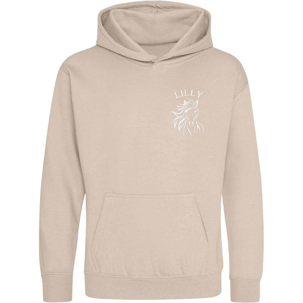 Embroidered Girls Personalised Name Horse Riding Hoodie Pony Rider Club Sweatshirt Jacket