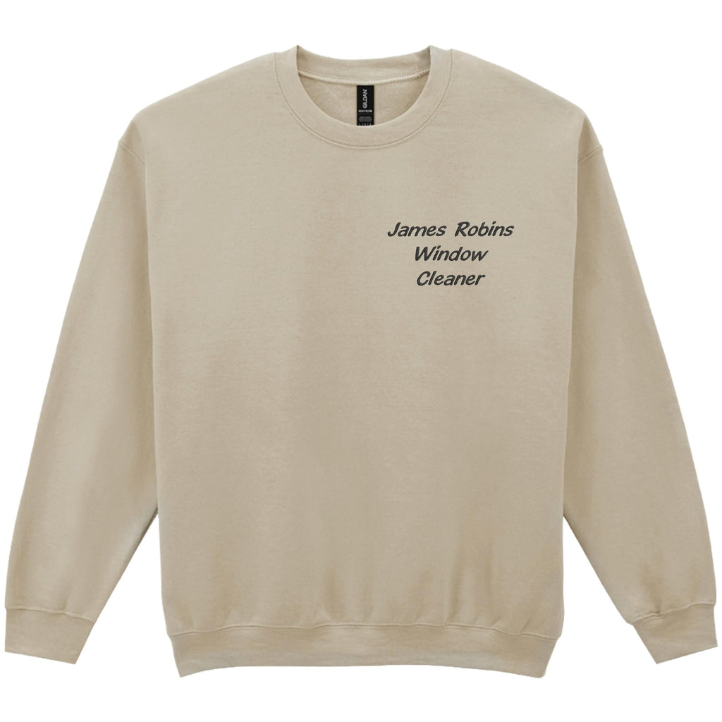 Embroidered Personalised Adults Sweatshirt 23 Colours S-5XL Custom Design Your Text