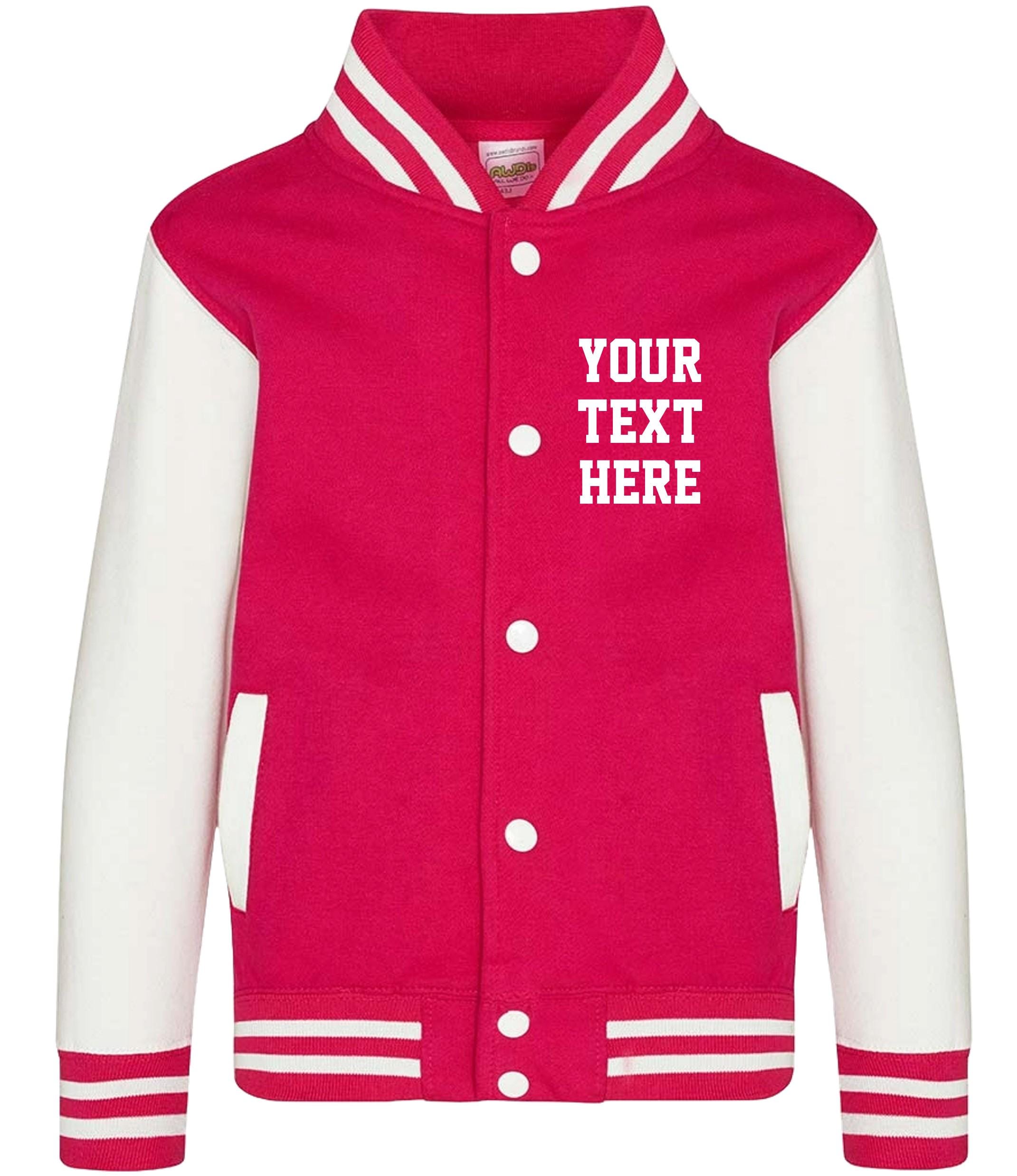 Personalised Text Adults Varsity Jacket Custom Name Letterman College Baseball
