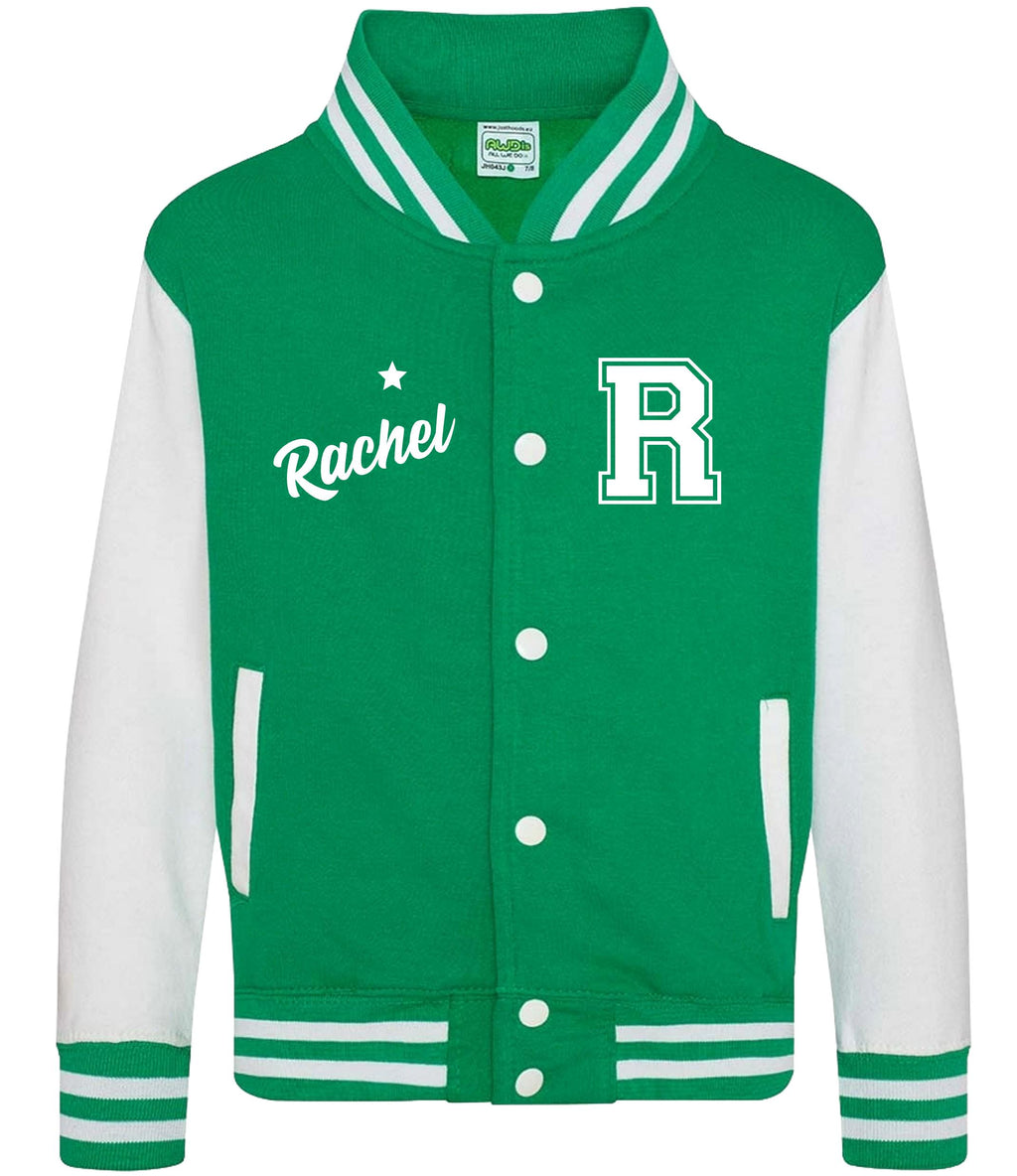 Personalised Name Initials Adults Varsity Jacket Custom Letterman College Baseball