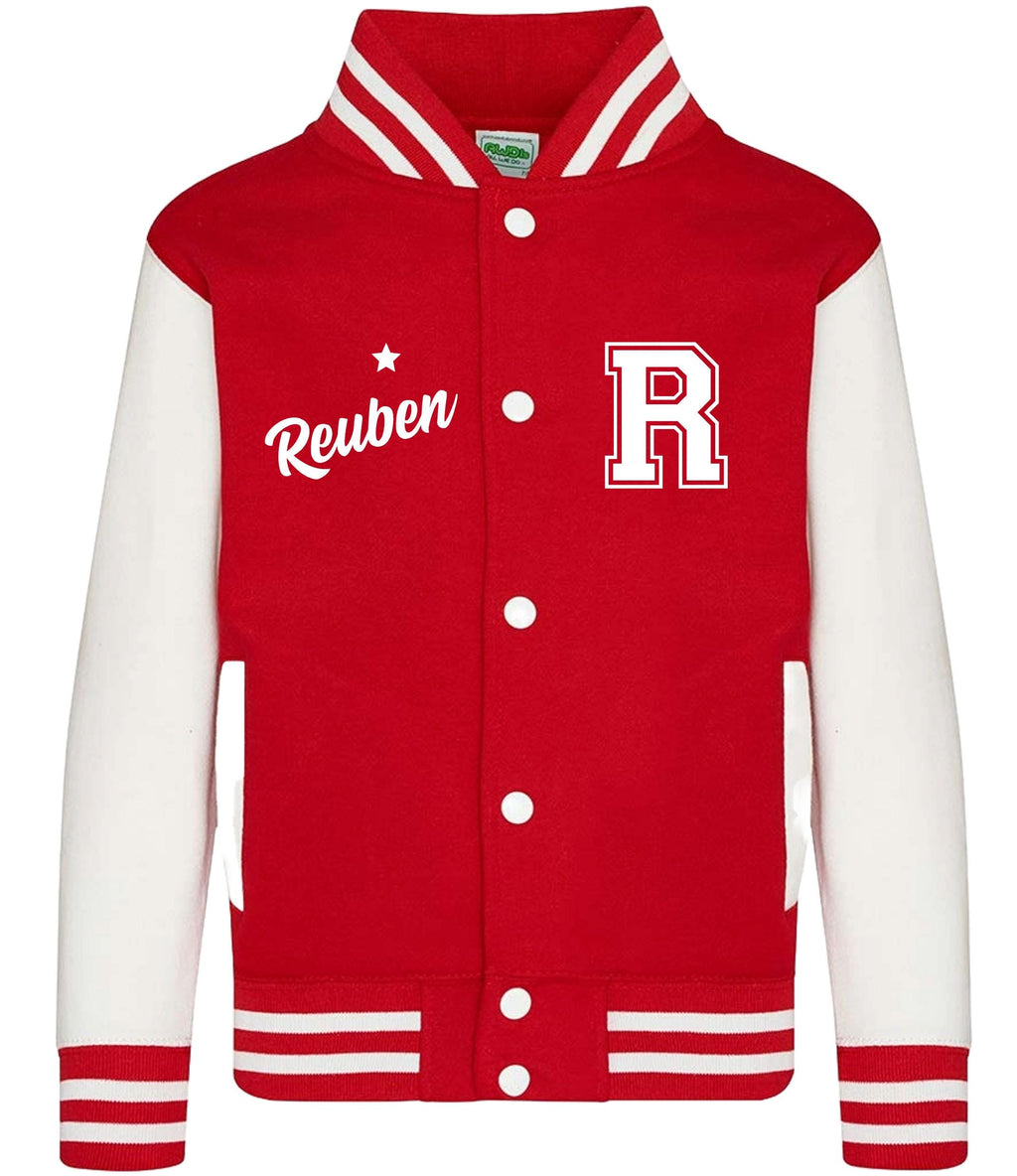 Personalised Name Initials Adults Varsity Jacket Custom Letterman College Baseball