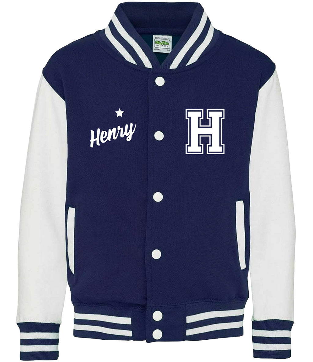Personalised Name Initials Adults Varsity Jacket Custom Letterman College Baseball