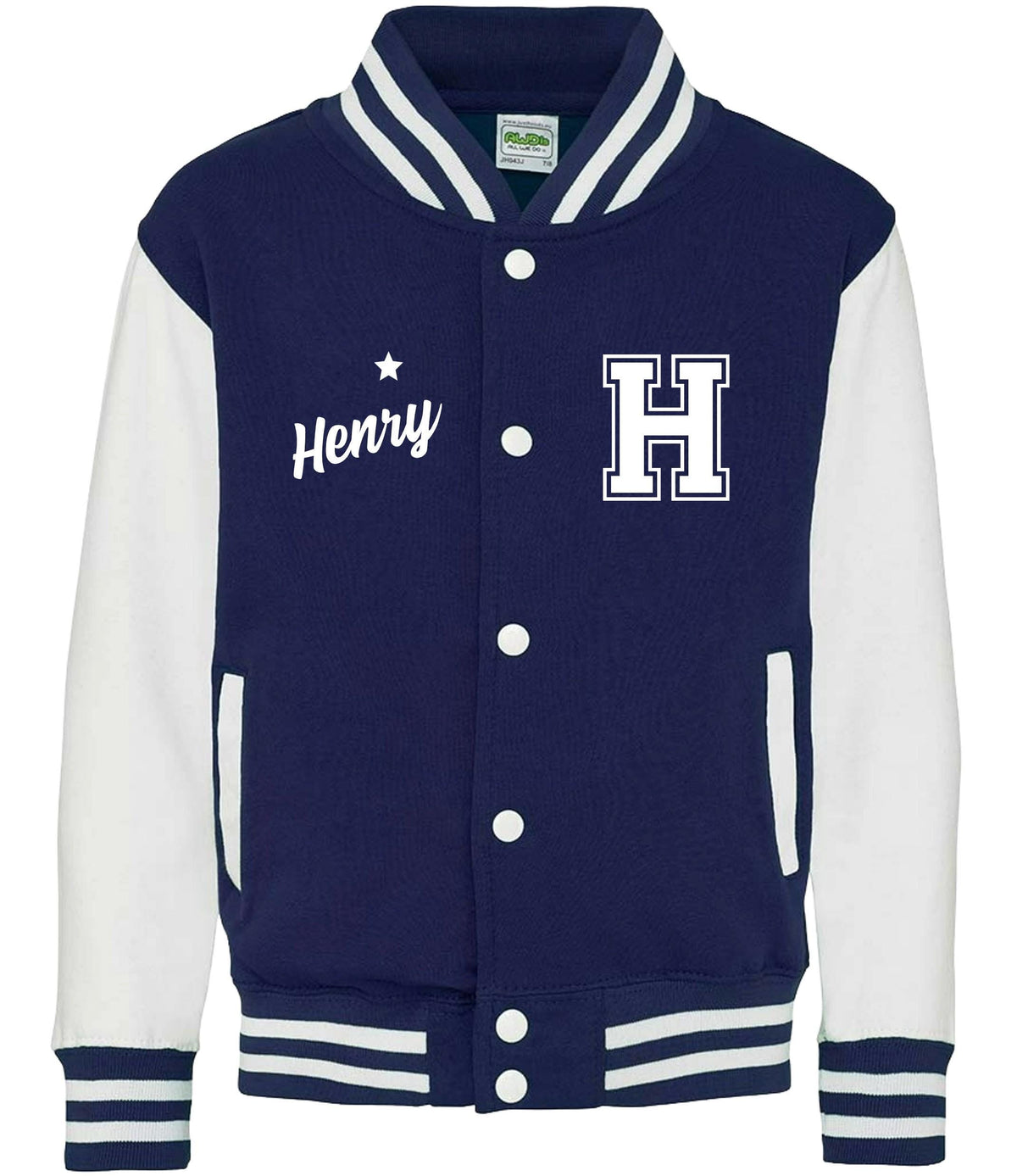 Personalised Name Initials Adults Varsity Jacket Custom Letterman College Baseball