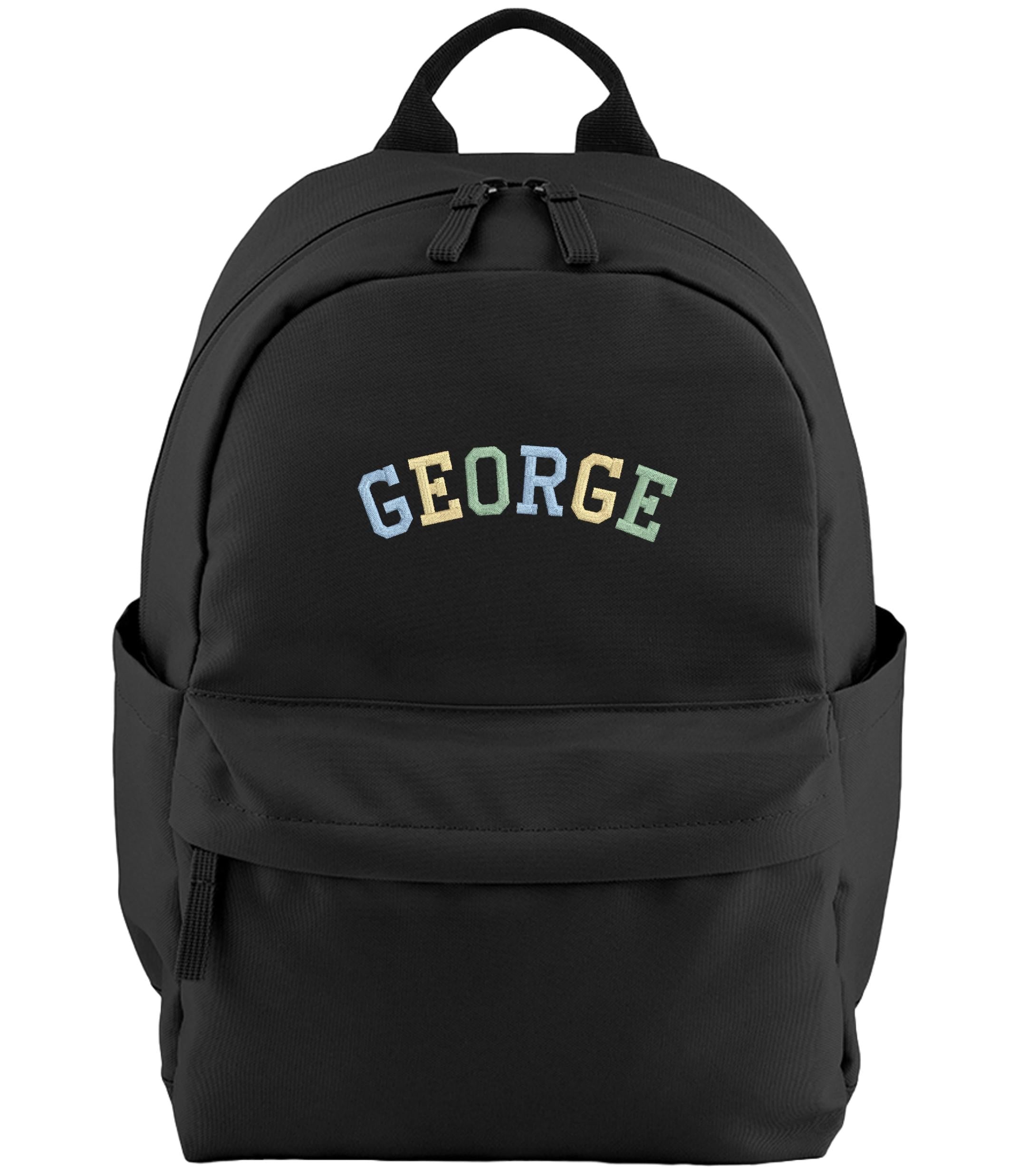 Embroidered Kids Personalised Varsity Name Small Backpack Custom Text School Rucksack Nursery Bag