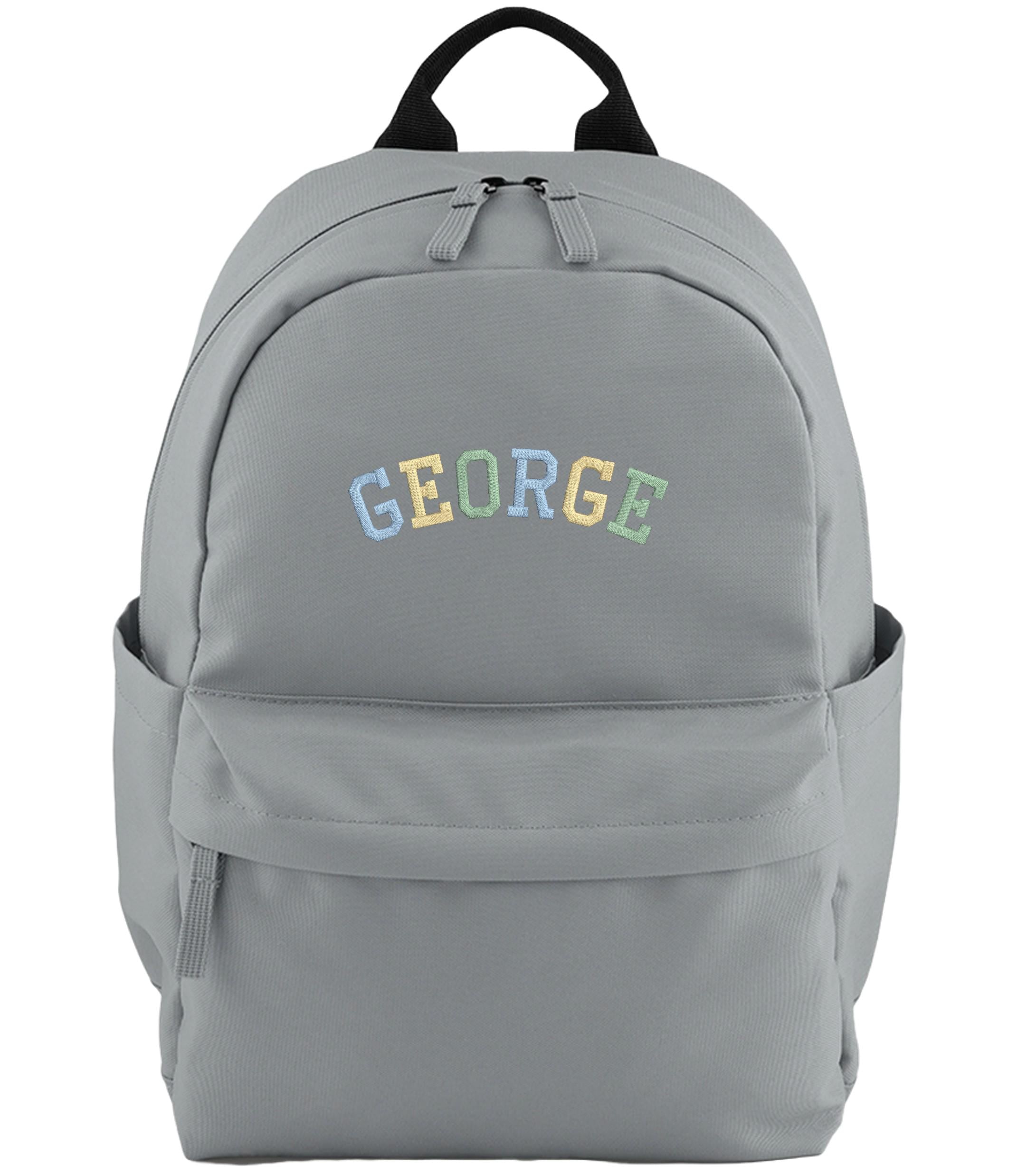 Embroidered Kids Personalised Varsity Name Small Backpack Custom Text School Rucksack Nursery Bag