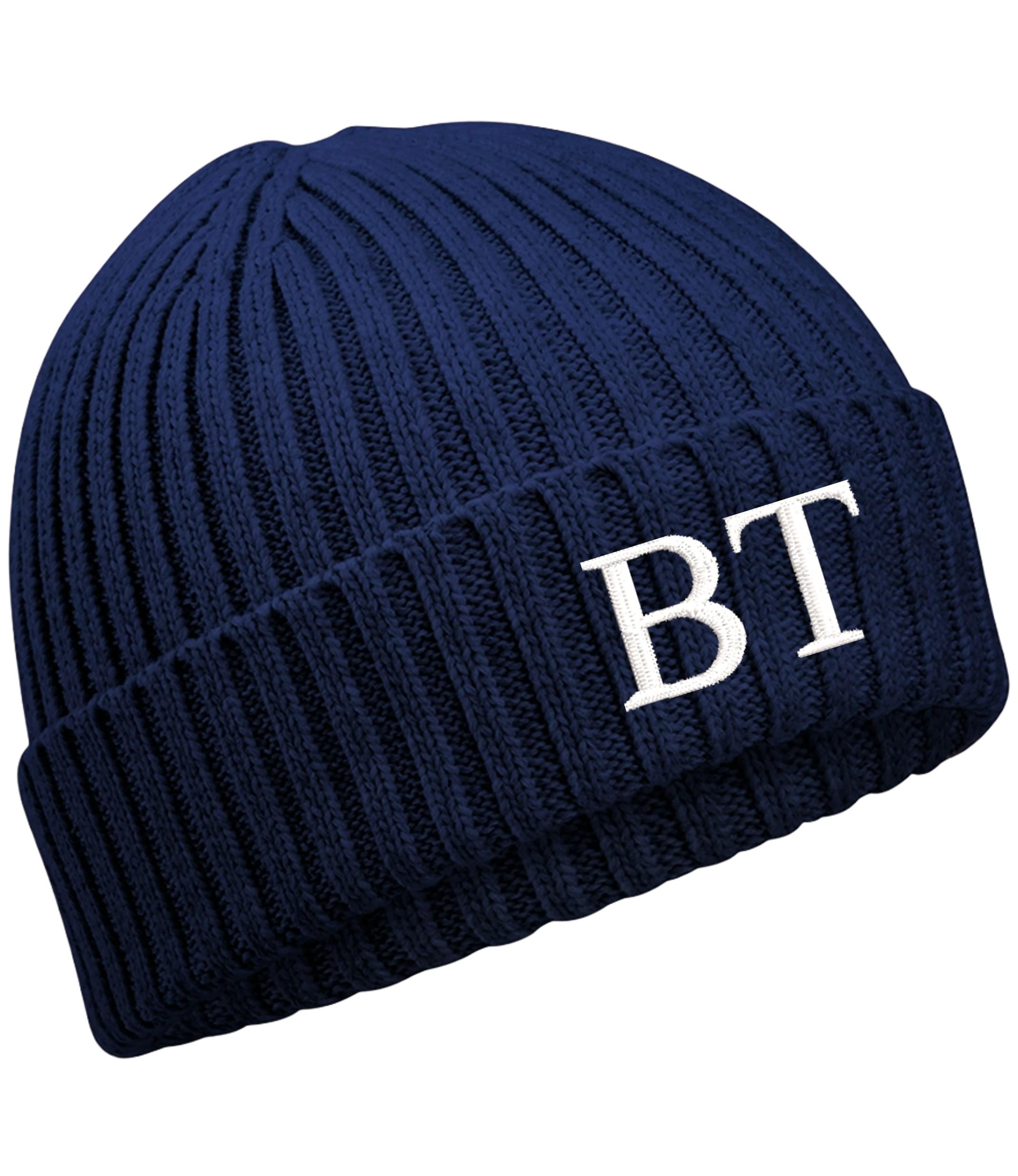 Embroidered Personalised Initials Kids Organic Cotton Beanie Childrens Custom Monogram Knitted Winter Hat