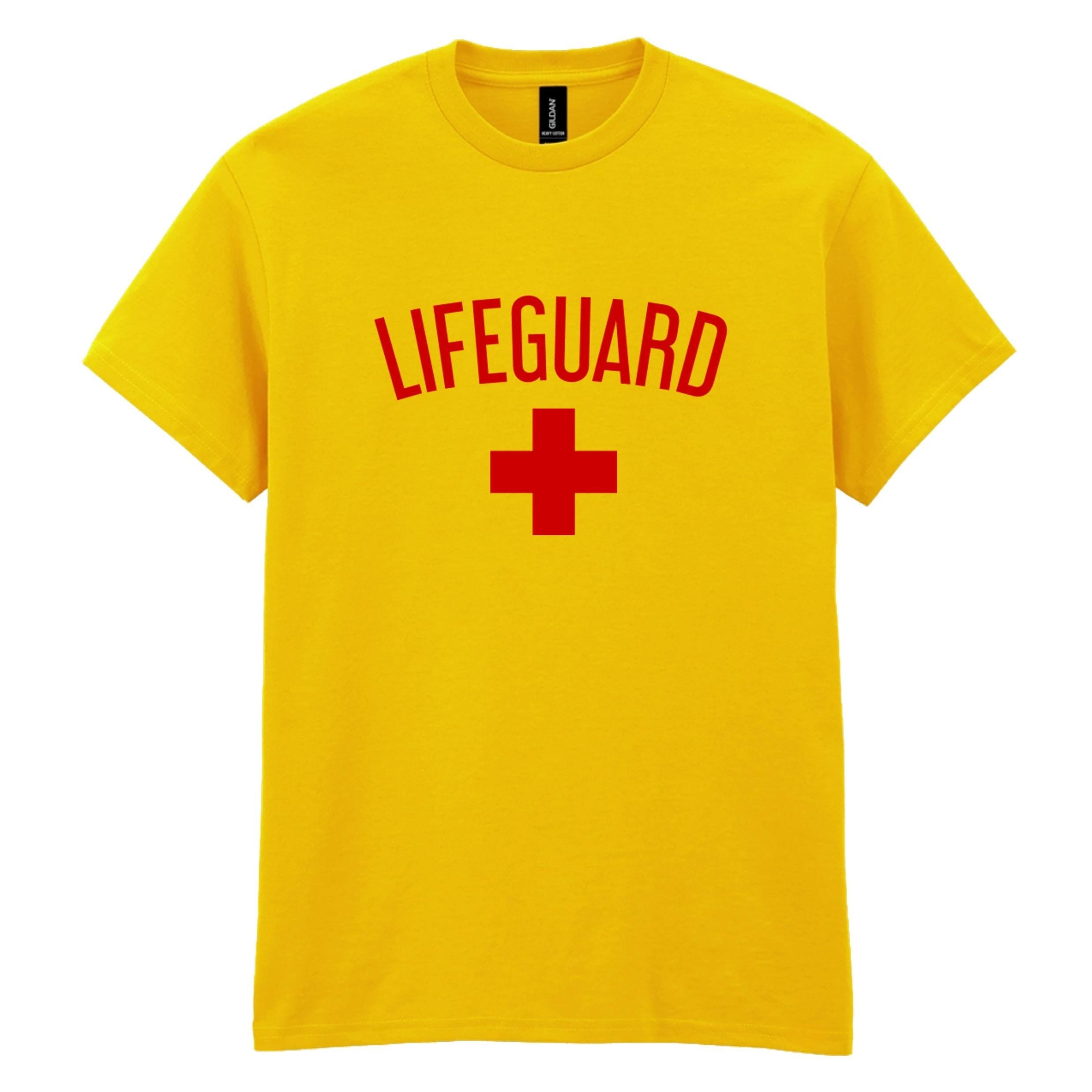 Lifeguard & Let's Get Wet Adults Unisex T-Shirt Fancy Dress Beach Party Stag Do Top