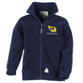 Embroidered Digger Personalised Name Boys Fleece Jacket Navy Kids Custom Text Builder Coat