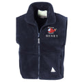 Embroidered Helicopter Personalised Name Boys Fleece Bodywarmer Navy Kids Custom Text Jacket Coat