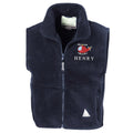Embroidered Helicopter Personalised Name Boys Fleece Bodywarmer Navy Kids Custom Text Jacket Coat