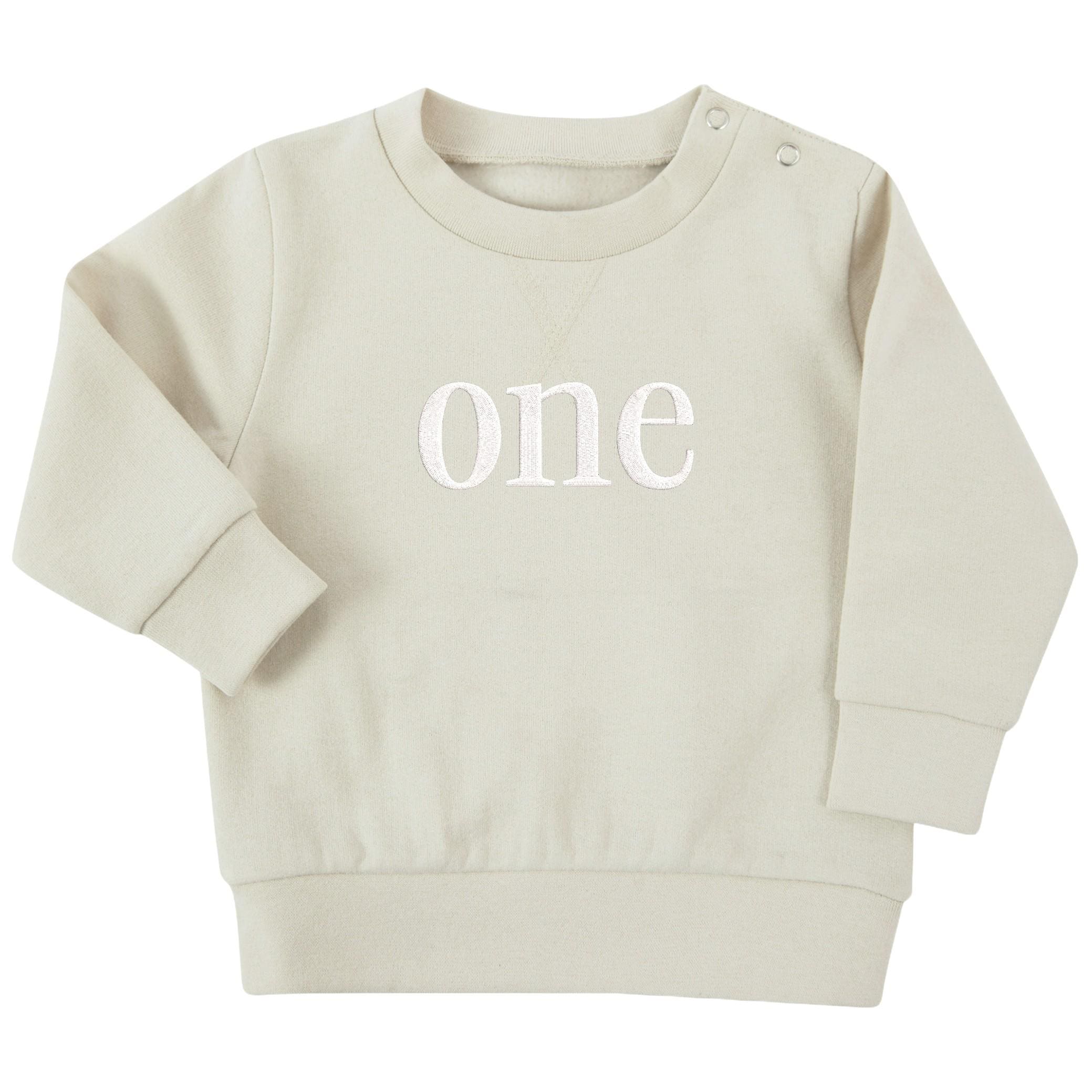 Embroidered One 1st Birthday Boys & Girls Sustainable Sweatshirts Baby Toddler Gift