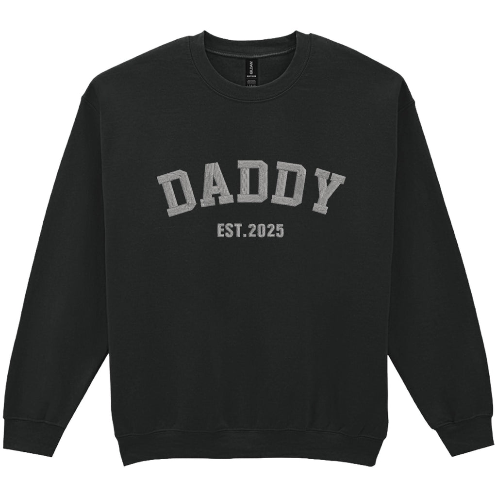 Embroidered Personalised Adults Sweatshirt Custom Name Est. Year New Dad Grandpa Gift