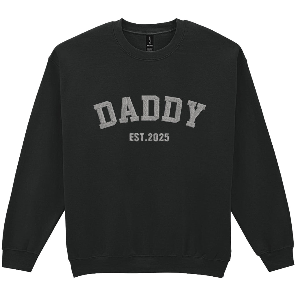 Embroidered Personalised Adults Sweatshirt Custom Name Est. Year New Dad Grandpa Gift