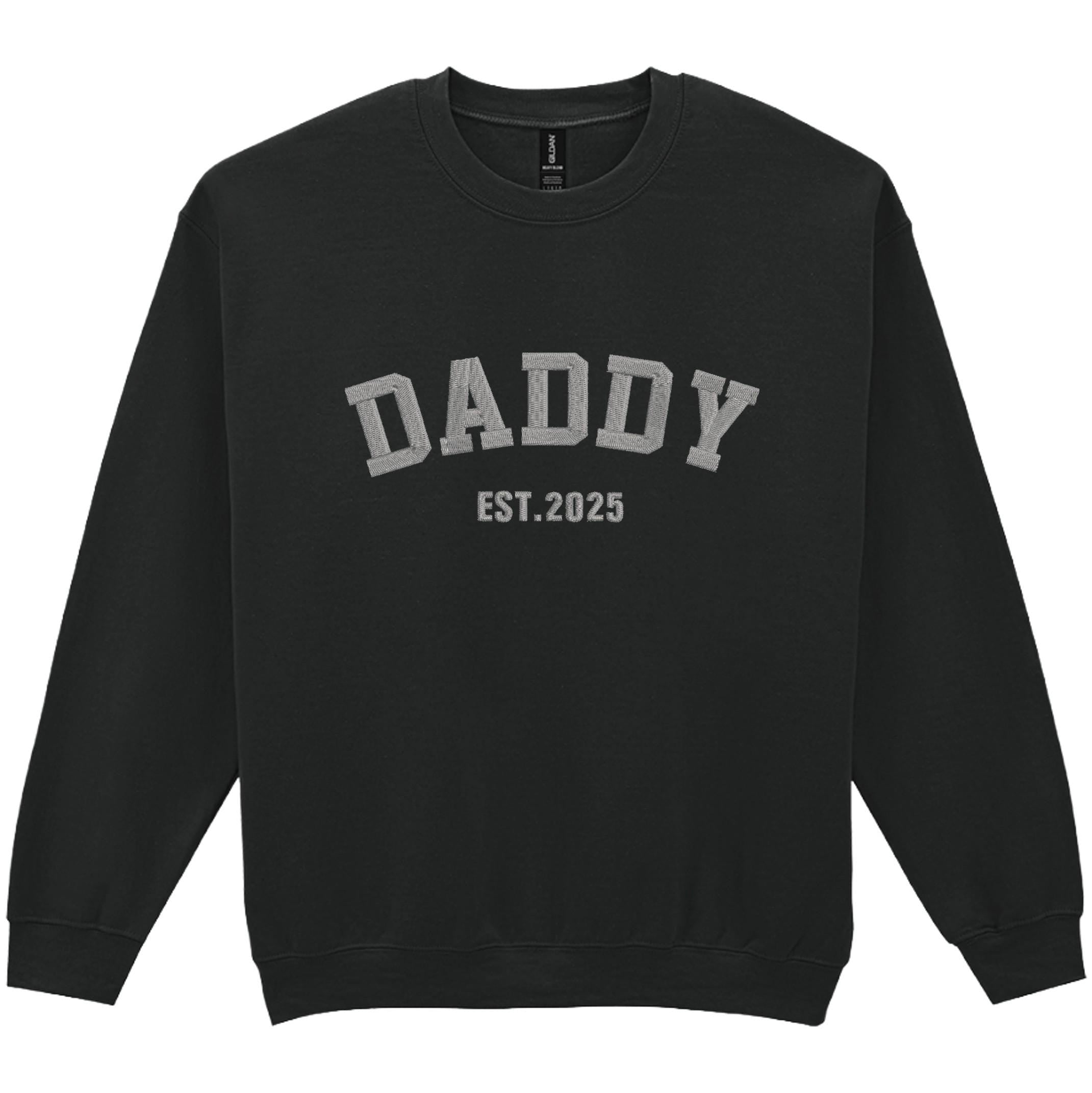 Embroidered Personalised Adults Sweatshirt Custom Name Est. Year New Dad Grandpa Gift
