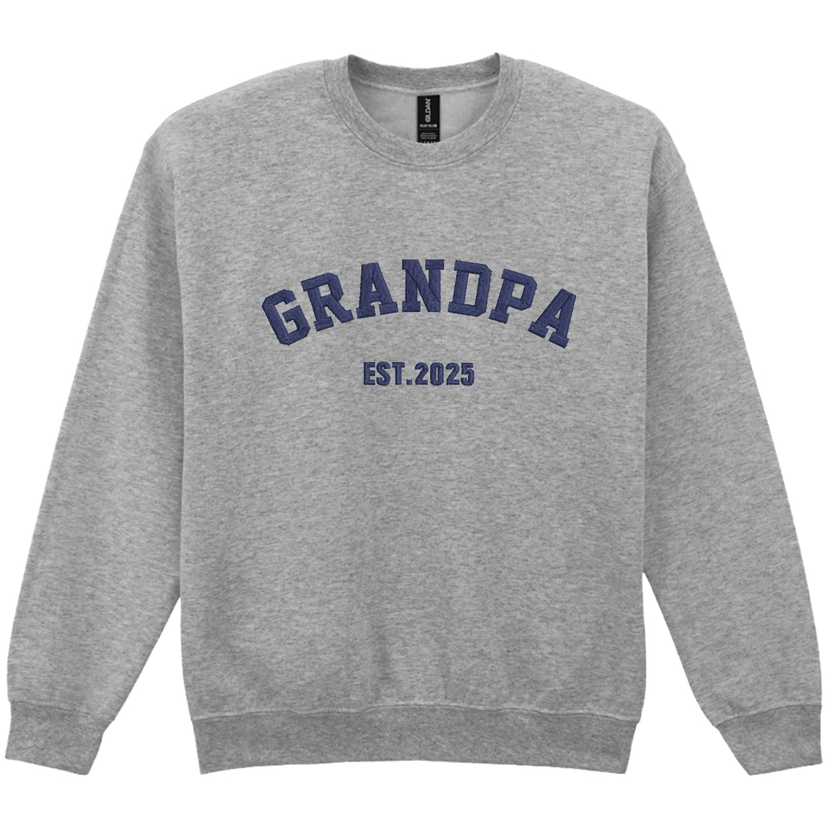 Embroidered Personalised Adults Sweatshirt Custom Name Est. Year New Dad Grandpa Gift