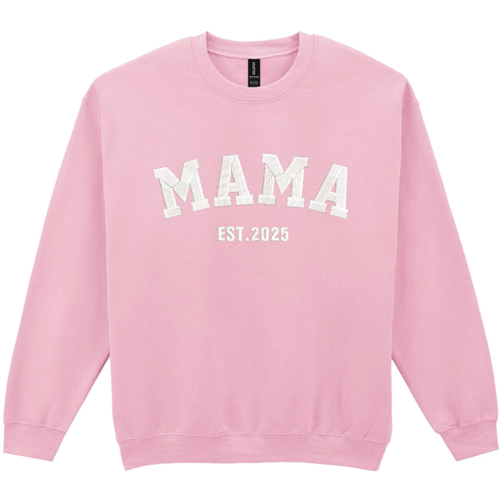 Embroidered Personalised Adults Sweatshirt Custom Name Est. Year New Mum Mummy Gift