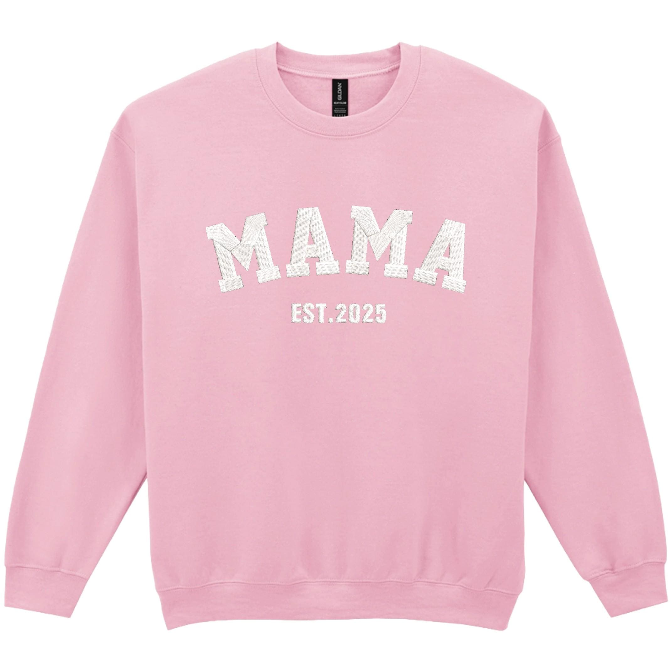 Embroidered Personalised Adults Sweatshirt Custom Name Est. Year New Mum Mummy Gift