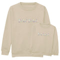 Embroidered Mama & Mini Floral Sweatshirts Sand Matching Mummy Daughter Twinning Outfits