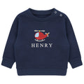 Embroidered Helicopter Personalised Name Boys Sustainable Sweatshirt Baby & Toddler Custom Jumper Gift