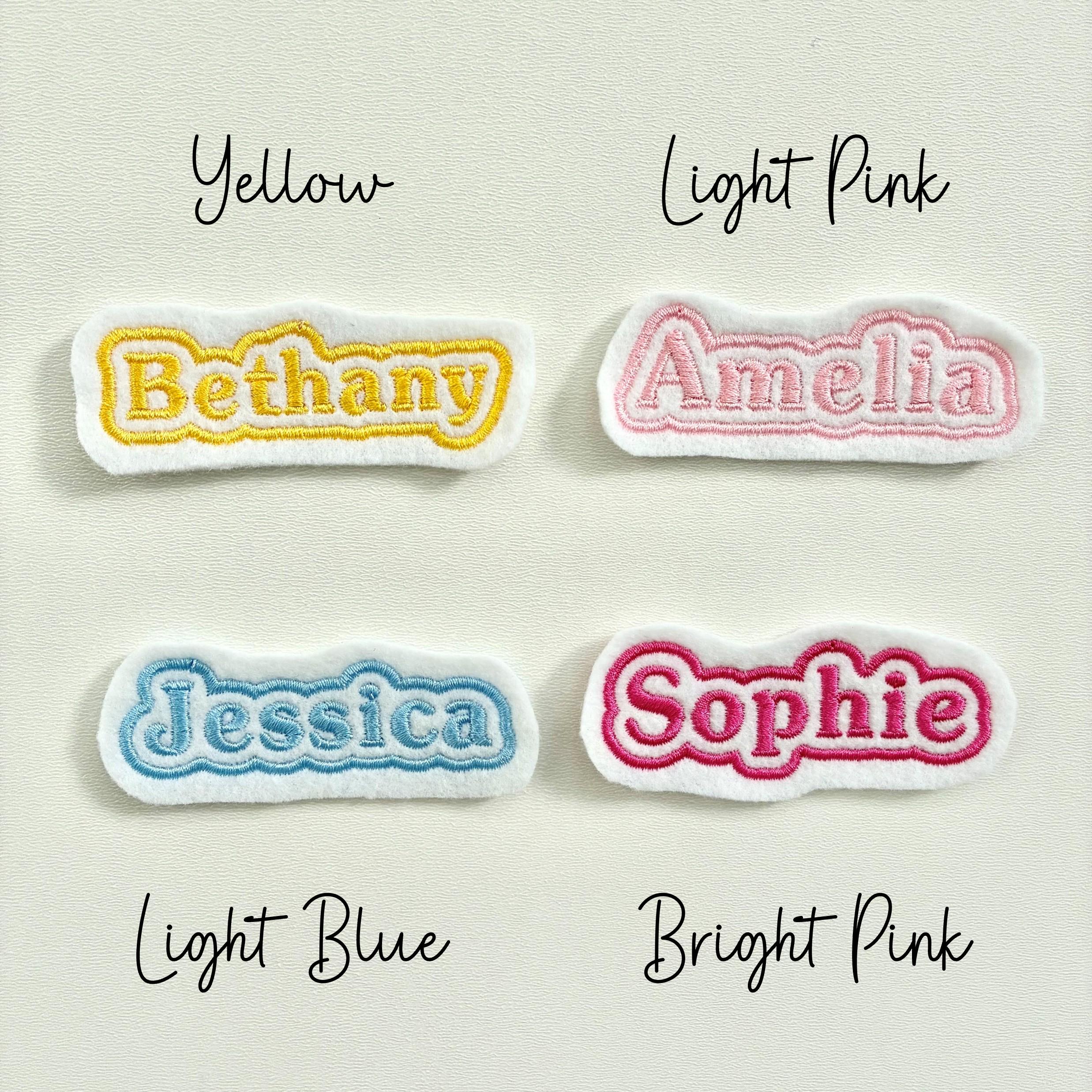 Personalised Embroidered Name Patch Iron On & Sew On Custom Text Badge (P1)