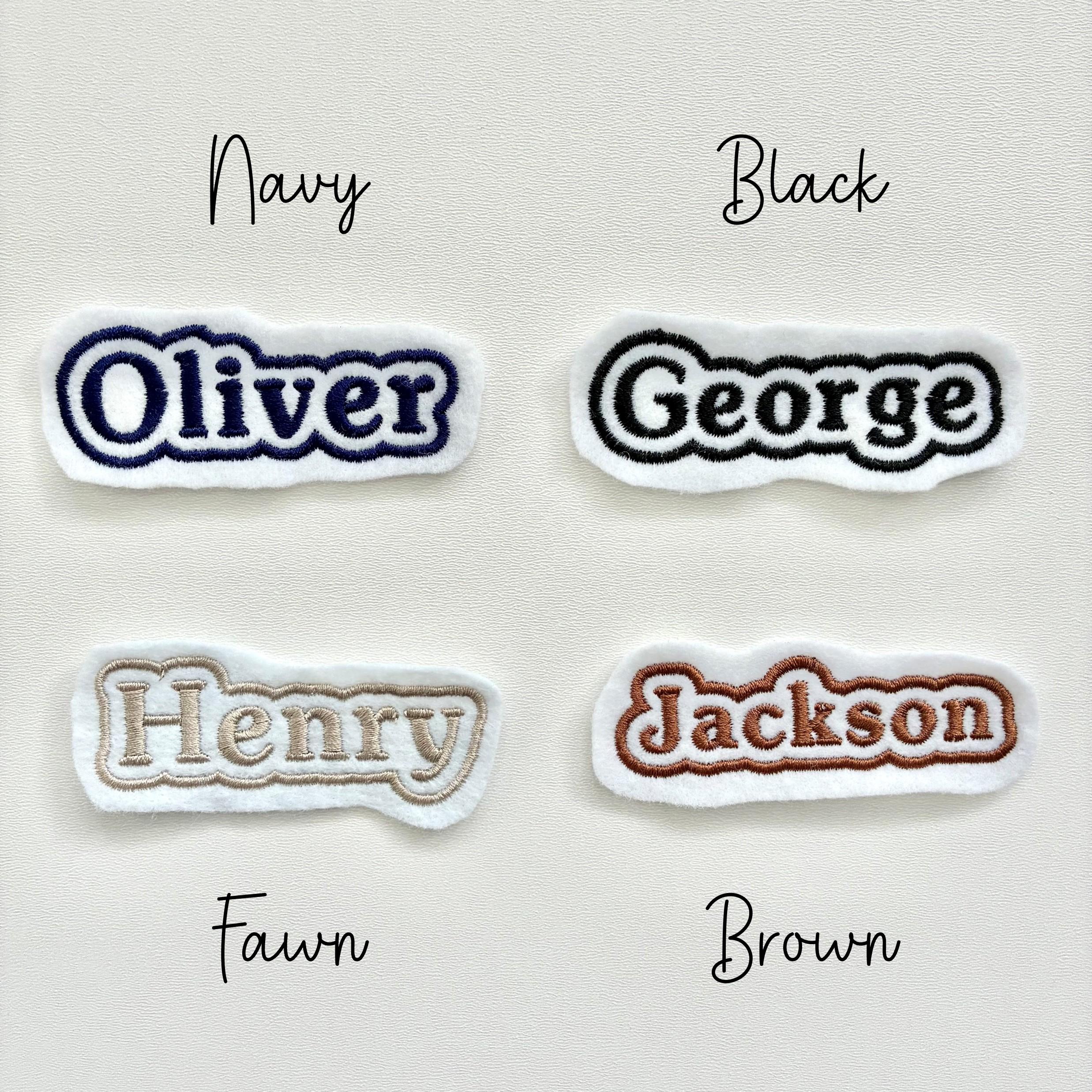 Personalised Embroidered Name Patch Iron On & Sew On Custom Text Badge (P1)