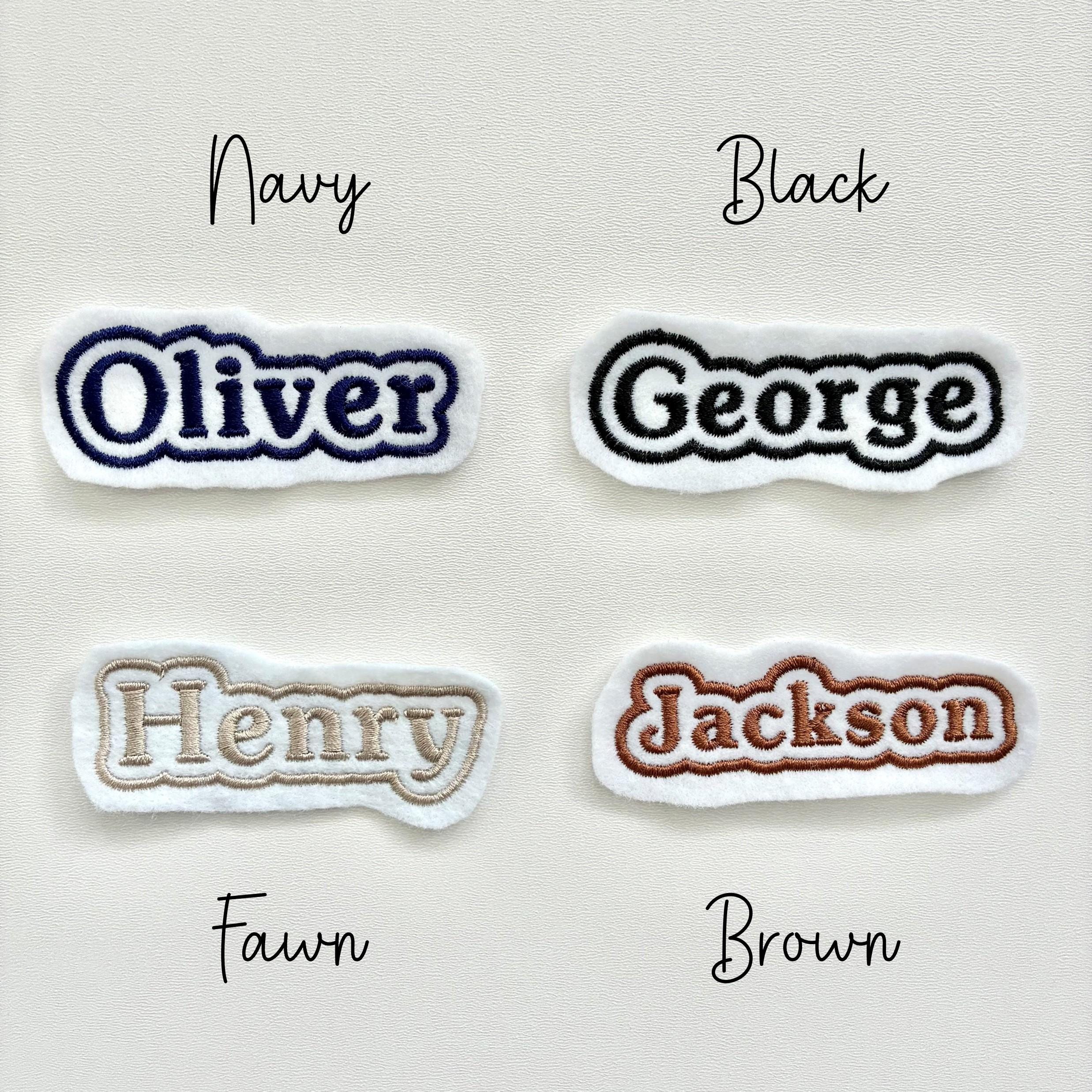 Personalised Embroidered Name Patch Iron On & Sew On Custom Text Badge (P1)