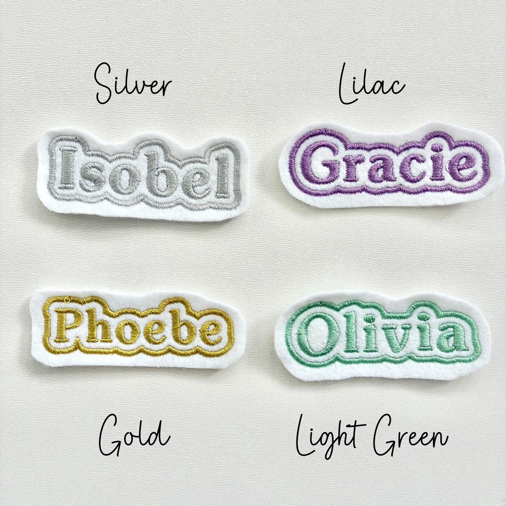 Personalised Embroidered Name Patch Iron On & Sew On Custom Text Badge (P1)