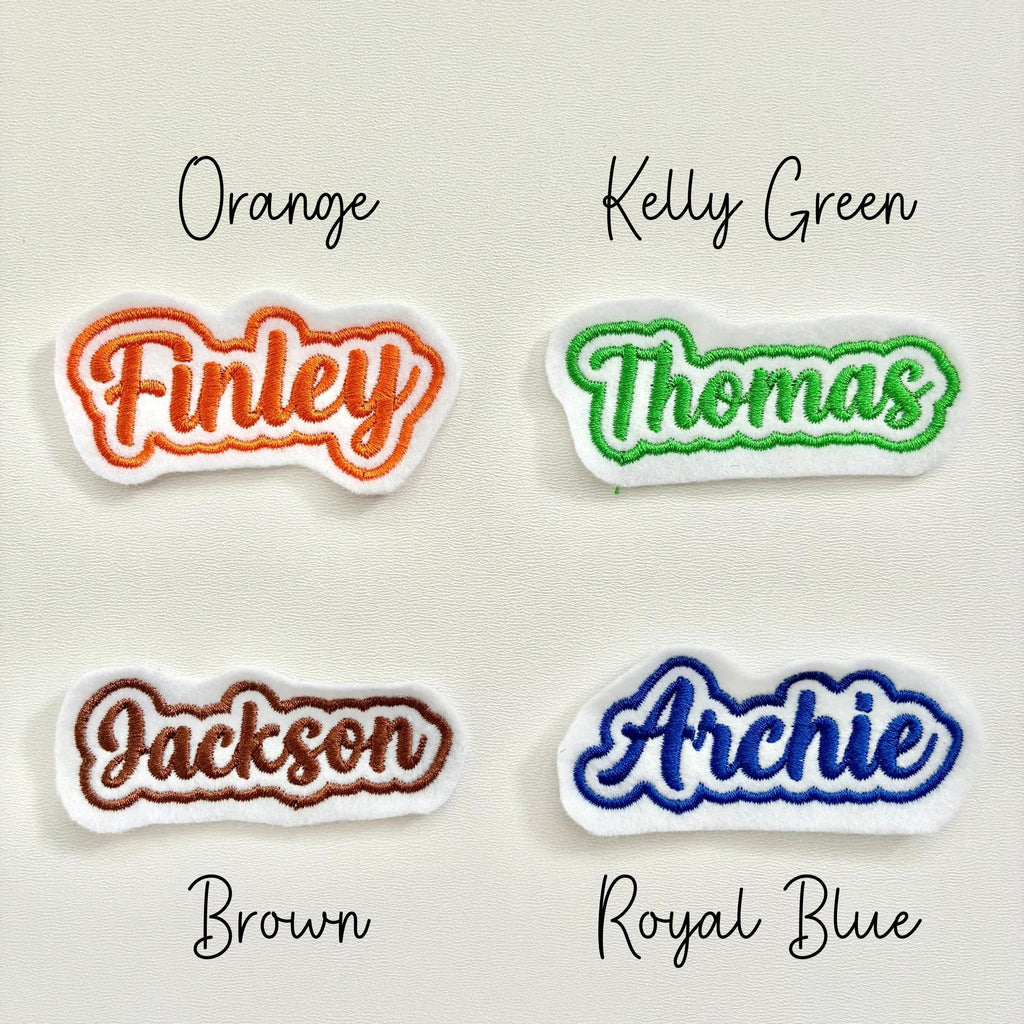 Personalised Embroidered Name Patch Iron On & Sew On Custom Text Badge (P2)