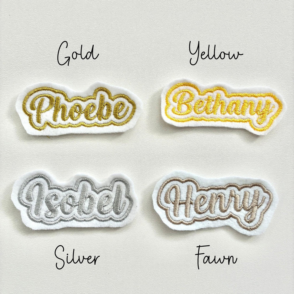 Personalised Embroidered Name Patch Iron On & Sew On Custom Text Badge (P2)