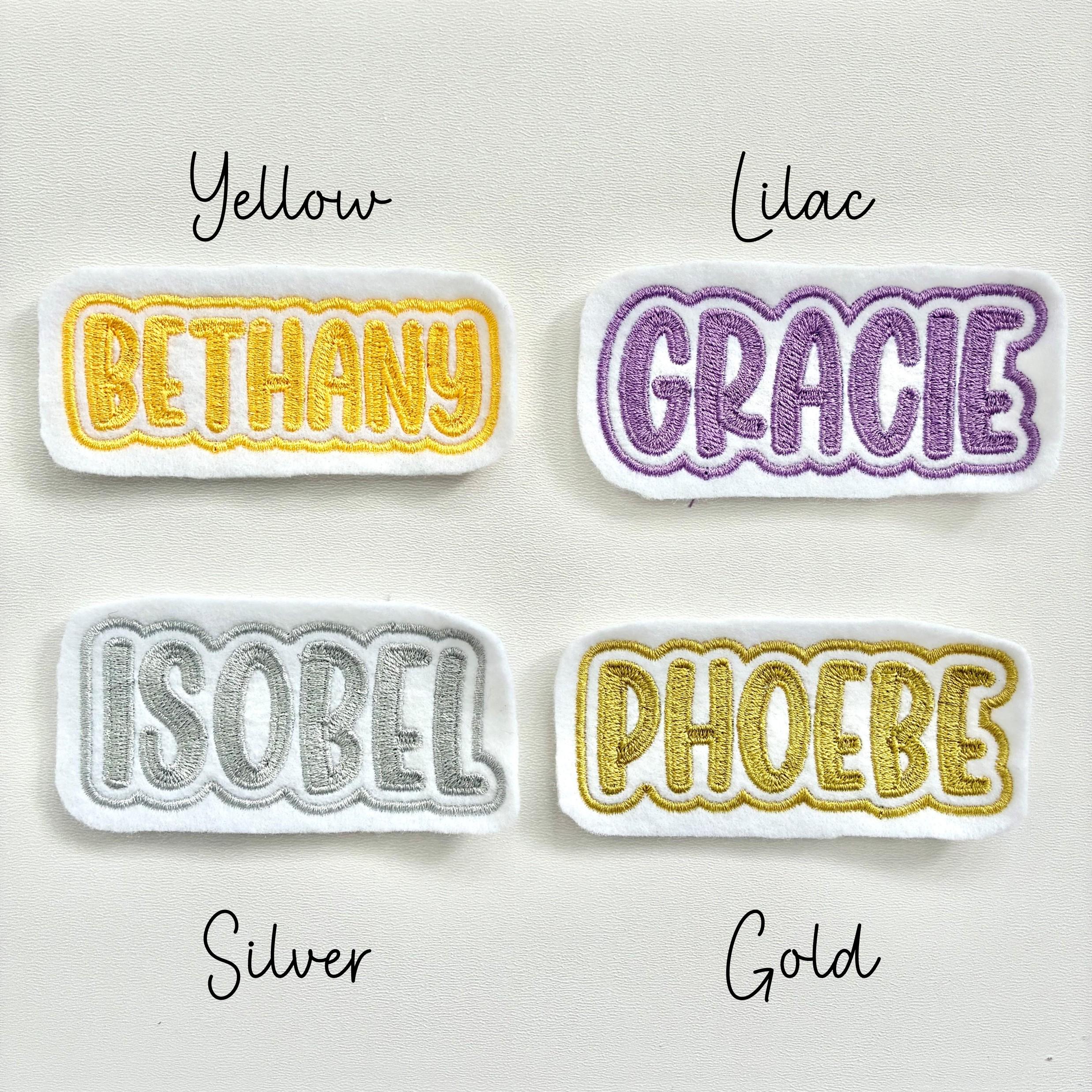 Personalised Embroidered Name Patch Iron On & Sew On Custom Text Badge (P3)