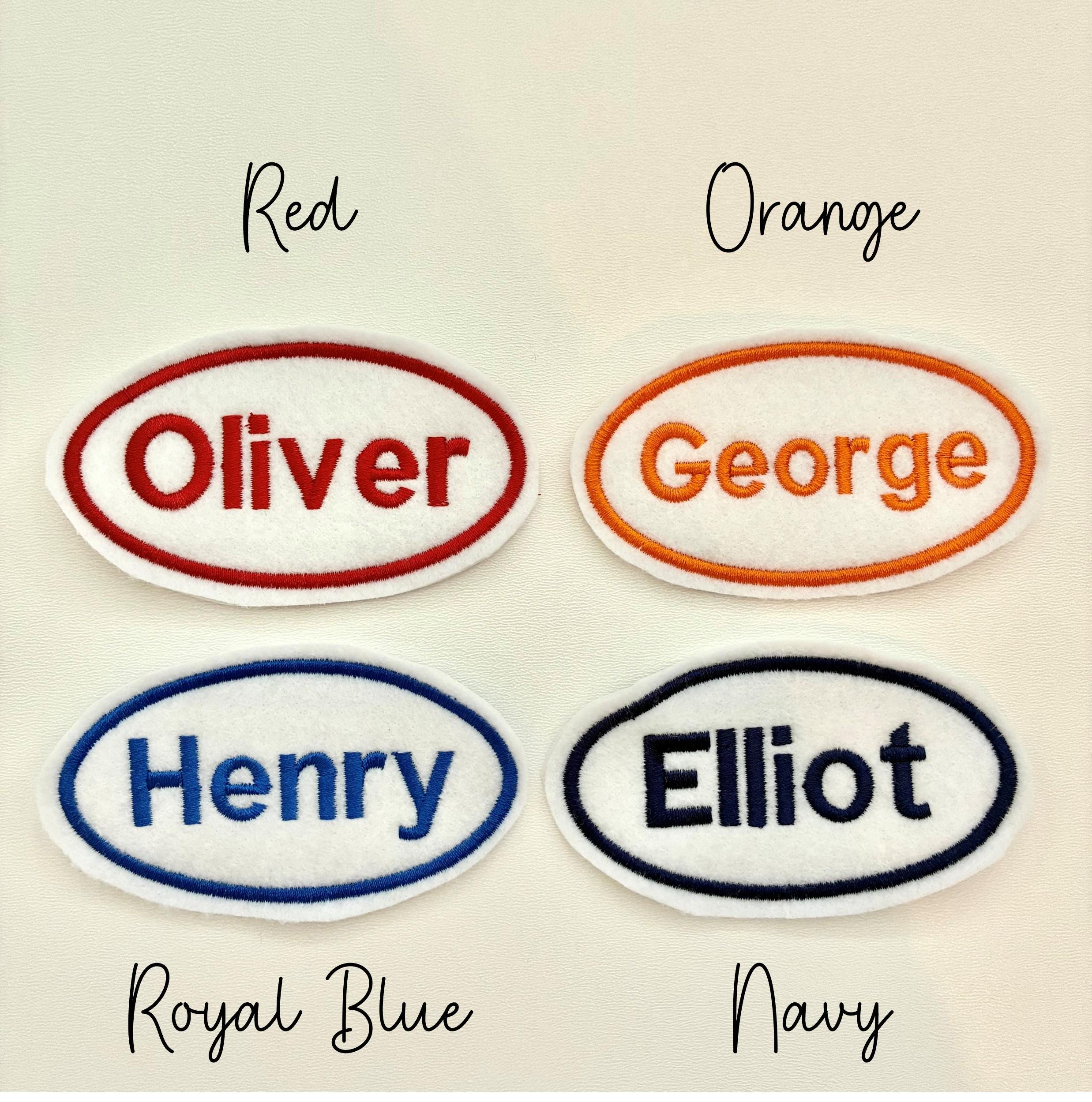 Personalised Embroidered Name Patch Iron On & Sew On Custom Text Badge (P4)