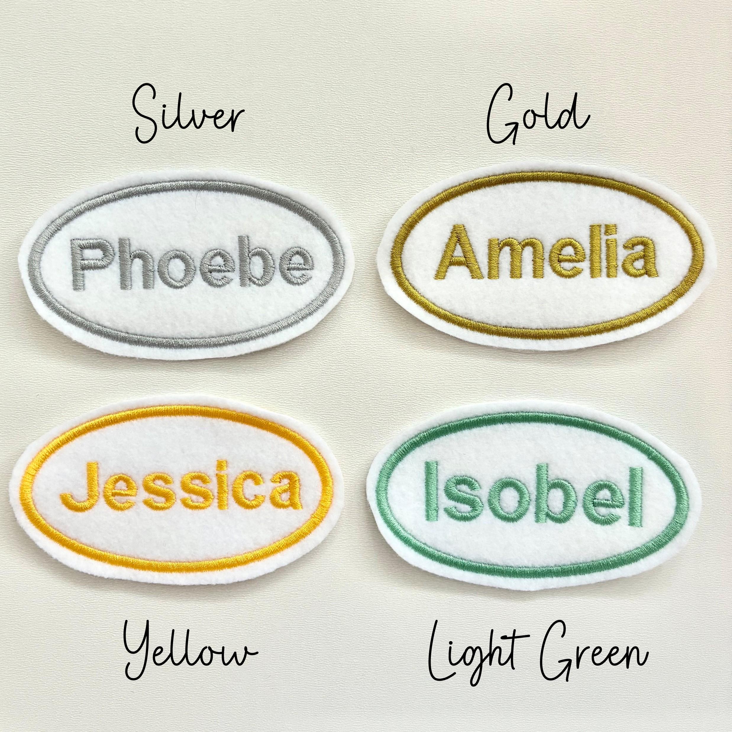 Personalised Embroidered Name Patch Iron On & Sew On Custom Text Badge (P4)