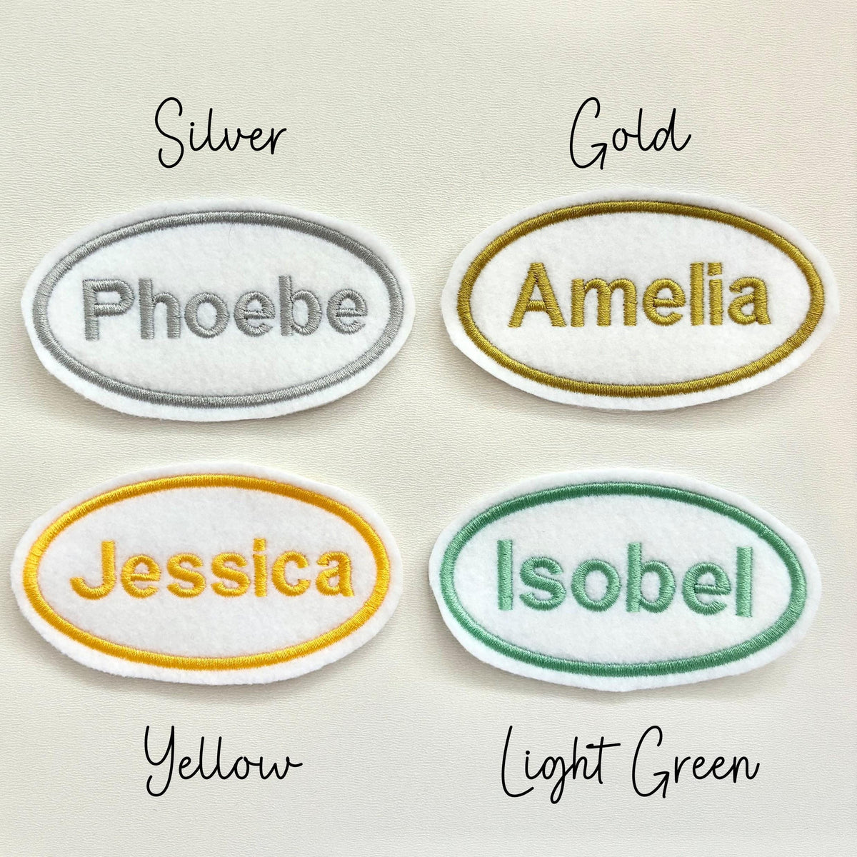 Personalised Embroidered Name Patch Iron On & Sew On Custom Text Badge (P4)