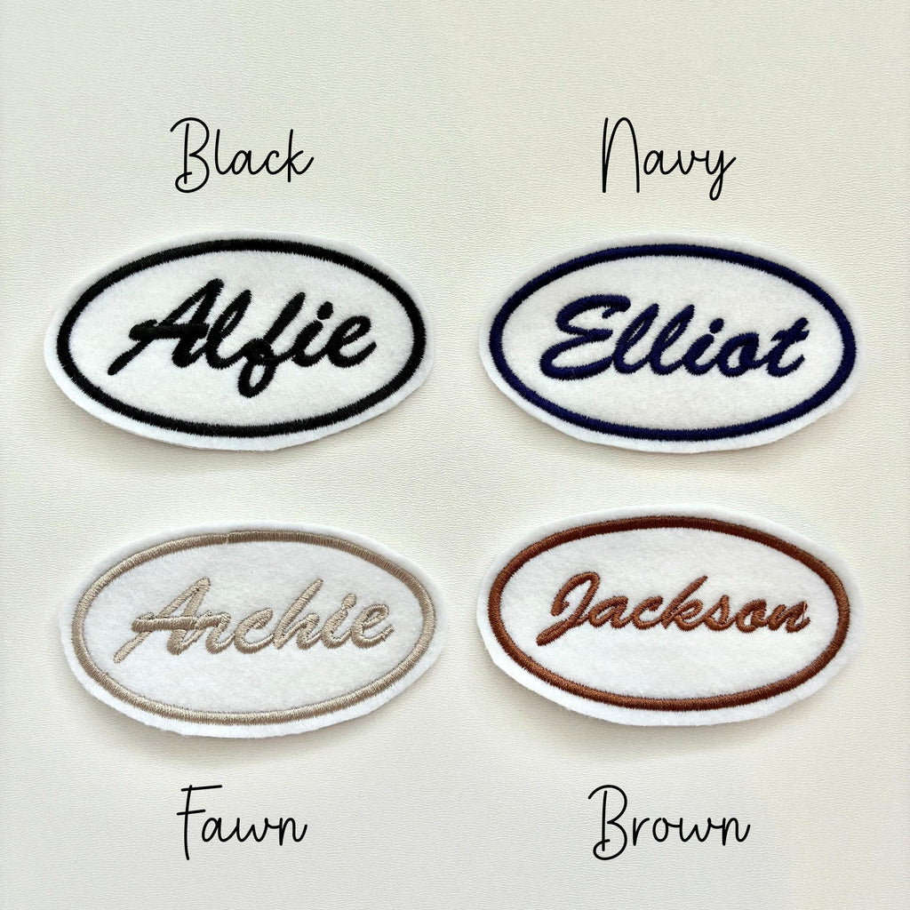 Personalised Embroidered Name Patch Iron On & Sew On Custom Text Badge (P5)