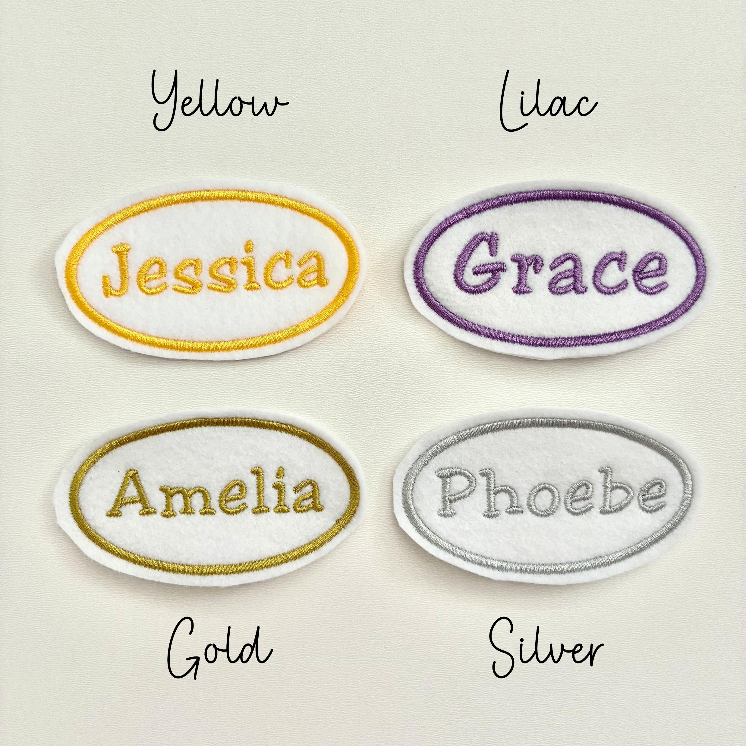 Personalised Embroidered Name Patch Iron On & Sew On Custom Text Badge (P6)