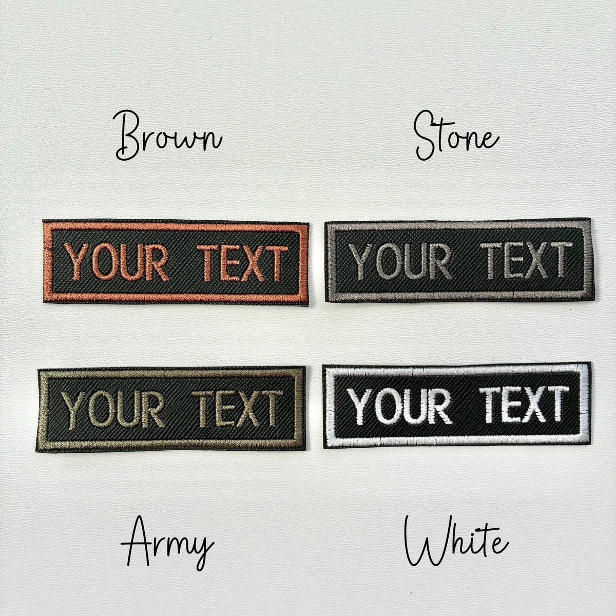 Personalised Embroidered Text Patch Iron On & Sew On Custom Morale Badge (P8)