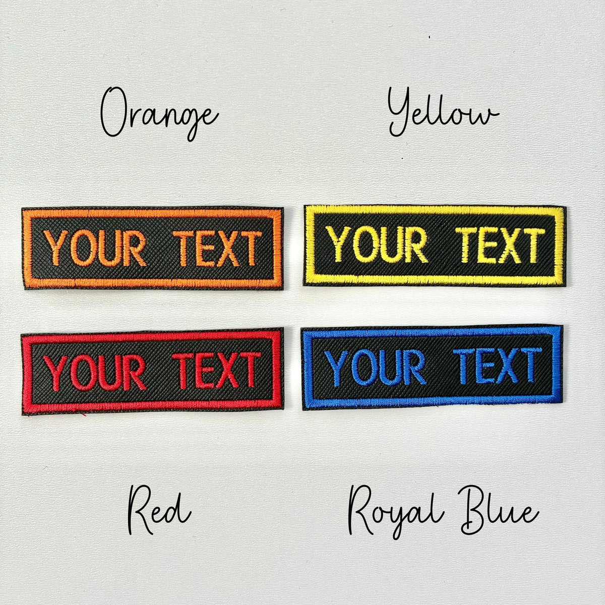Personalised Embroidered Text Patch Iron On & Sew On Custom Morale Badge (P8)