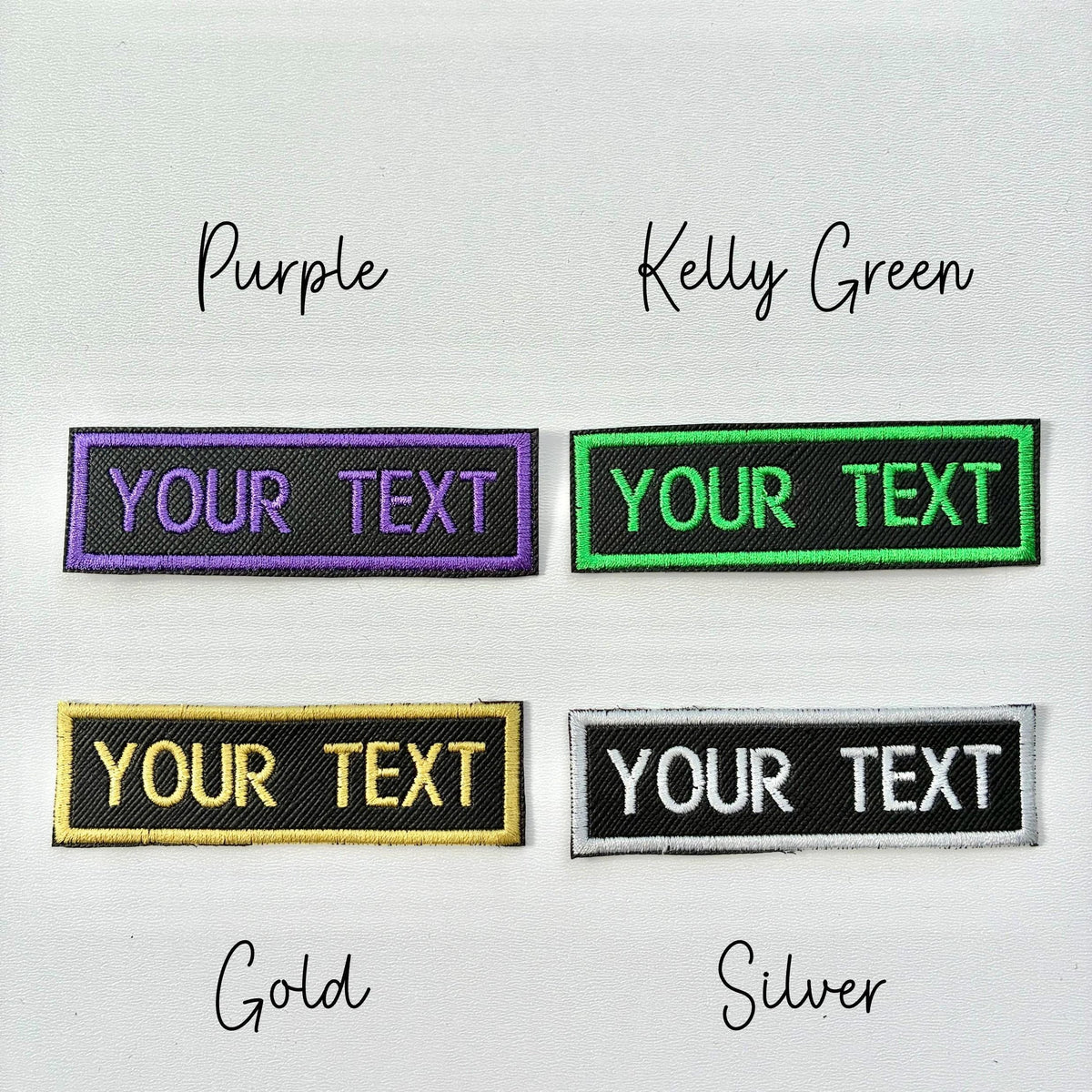 Personalised Embroidered Text Patch Iron On & Sew On Custom Morale Badge (P8)
