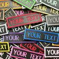 Personalised Embroidered Text Patch Iron On & Sew On Custom Morale Badge (P8)