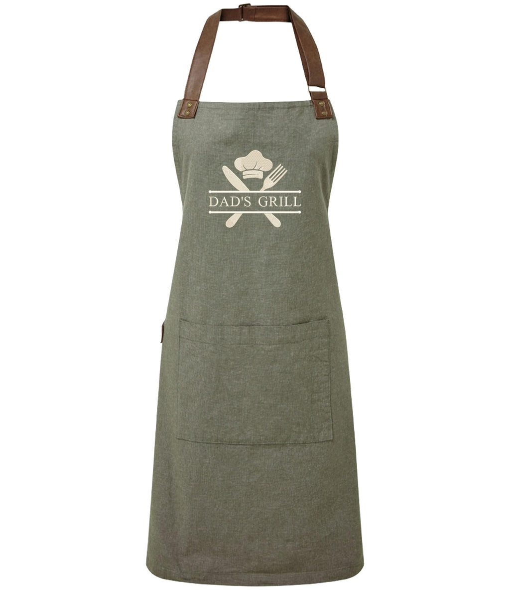 Embroidered Personalised Name Chef Apron Custom Text Kitchen Baking BBQ Gift