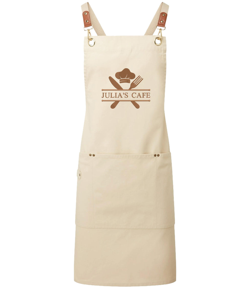 Embroidered Personalised Name Chef Apron Custom Text Kitchen Baking BBQ Gift
