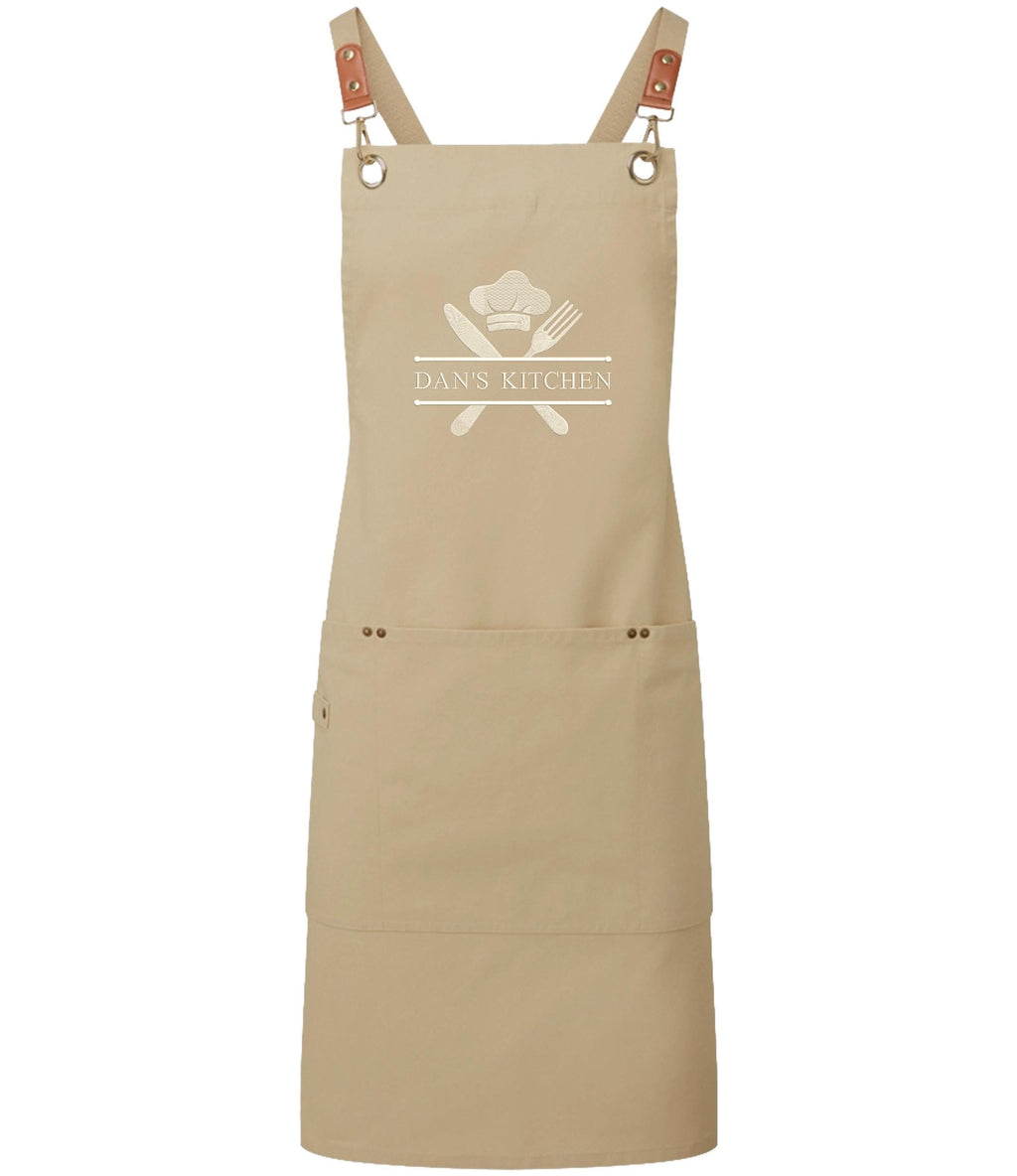 Embroidered Personalised Name Chef Apron Custom Text Kitchen Baking BBQ Gift