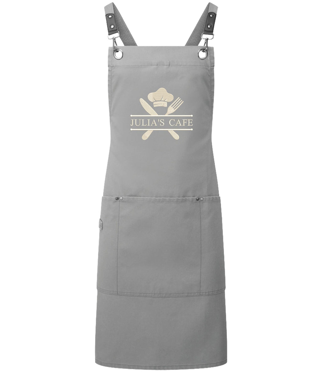 Embroidered Personalised Name Chef Apron Custom Text Kitchen Baking BBQ Gift
